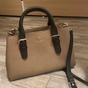 Kate Spade Brown Satchel with Black Details